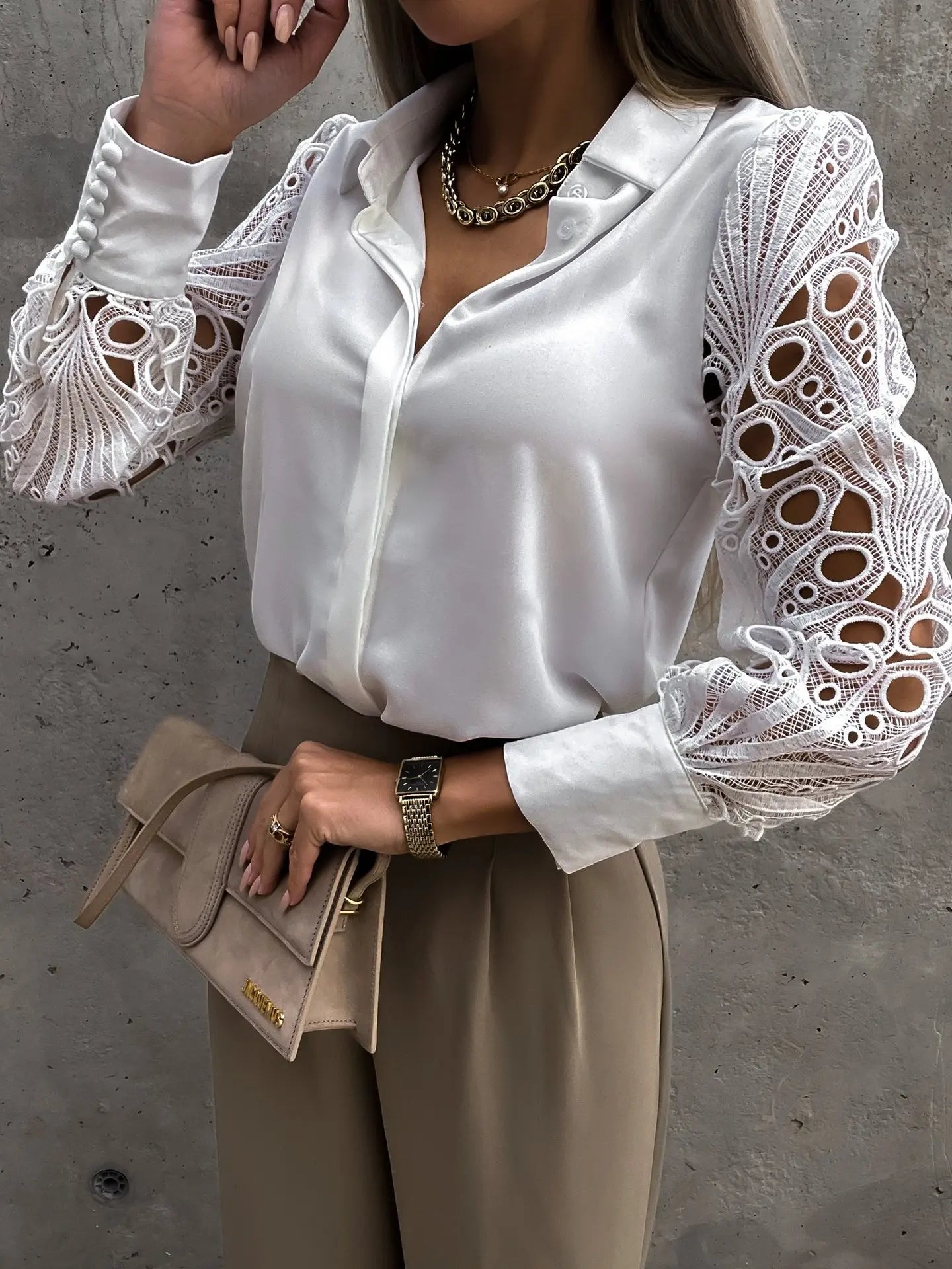 Sophie | Elegante chiffon blouse met V-hals