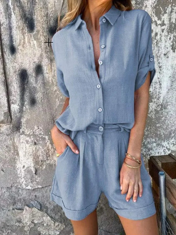 Sanne | Elegante Zomerse Set met Knoopjes