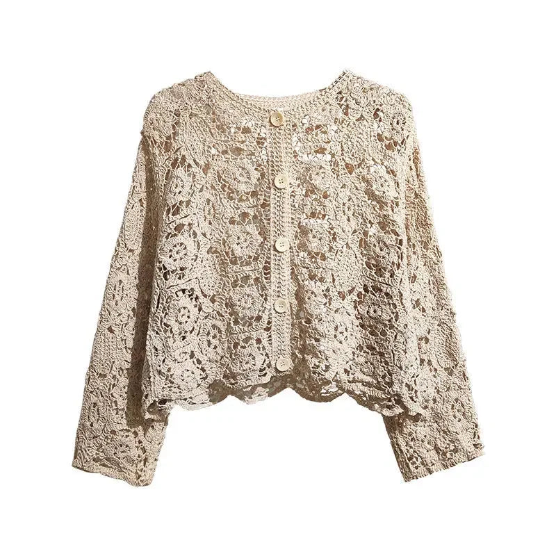 Lotte | Luchtige katoenen kanten cardigan