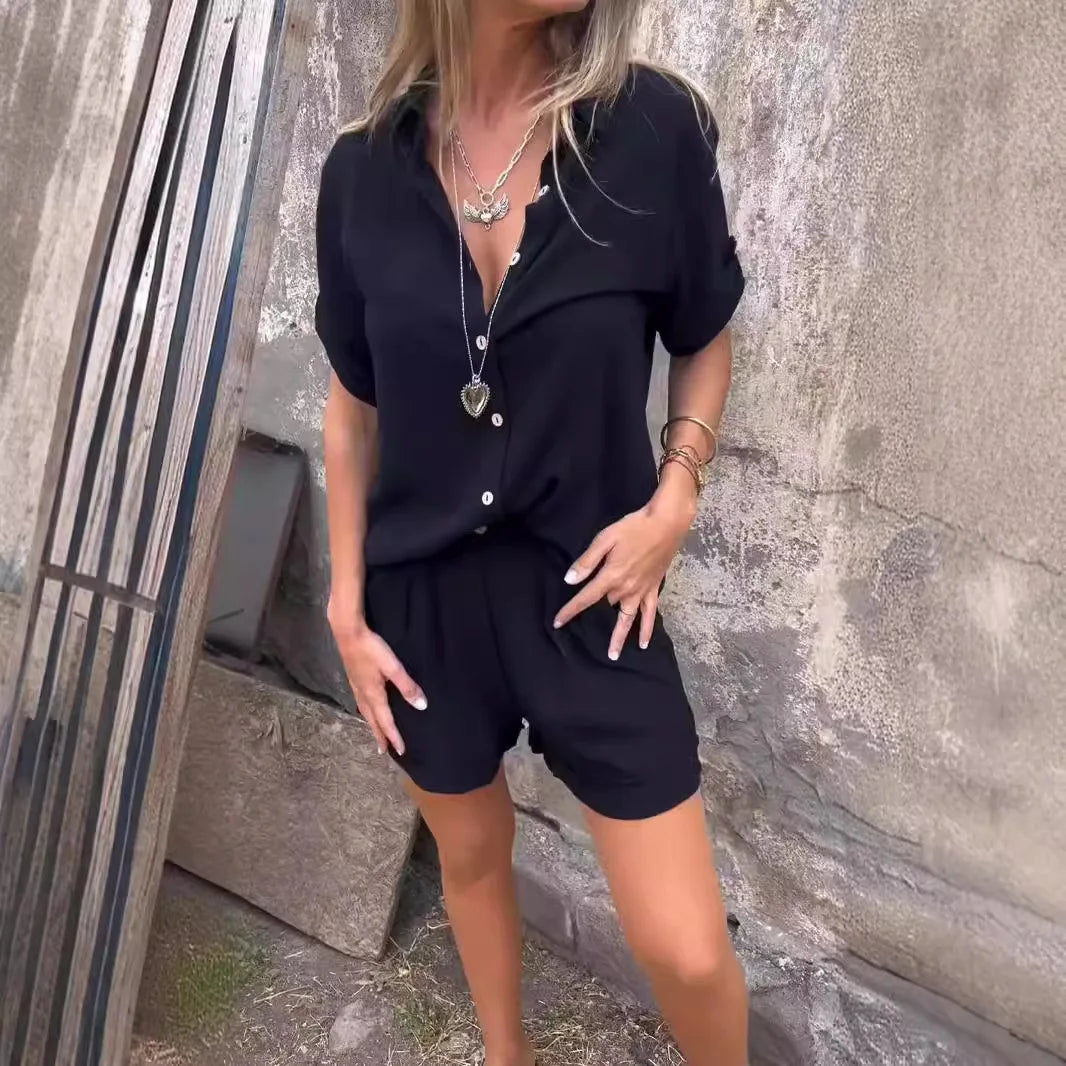 Sanne | Elegante Zomerse Set met Knoopjes