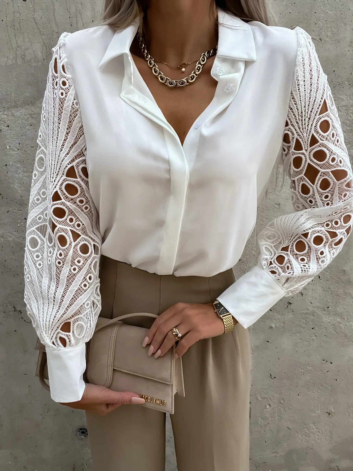 Sophie | Elegante chiffon blouse met V-hals