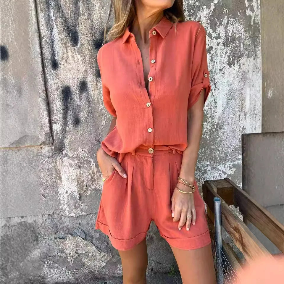 Sanne | Elegante Zomerse Set met Knoopjes